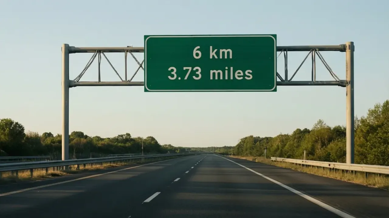 6 Kilometers to Miles: 6 km Equals 3.72823 Miles